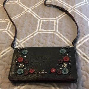 Black crossbody coach purse